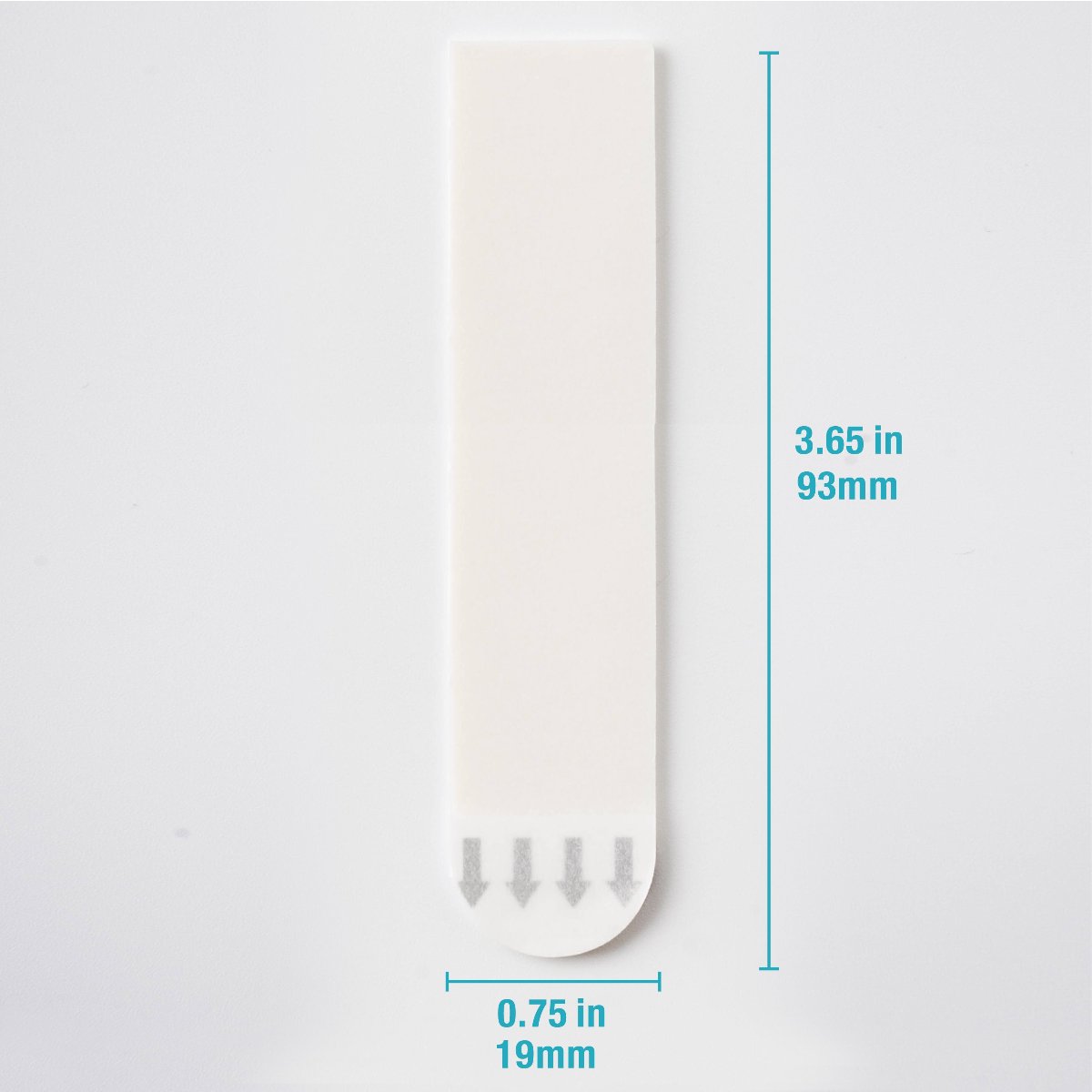 A flat display of a large refill strip with labeled dimensions.