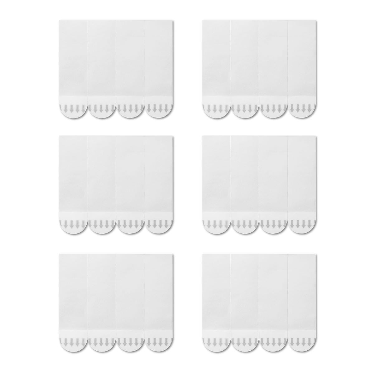 Four medium refill strips per set, with a total of six sets displayed flat.